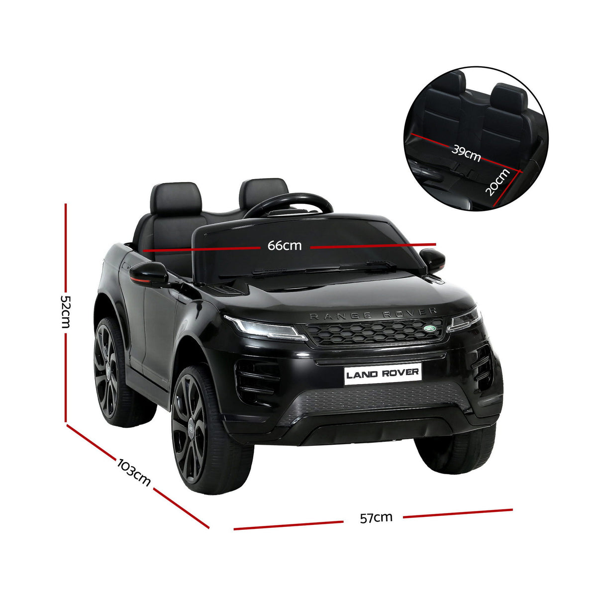 Black kids ride-on Land Rover Evoque