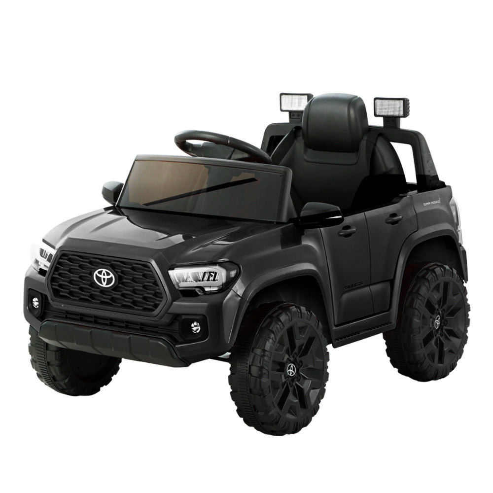 Black kids ride-on Toyota Tacoma ute