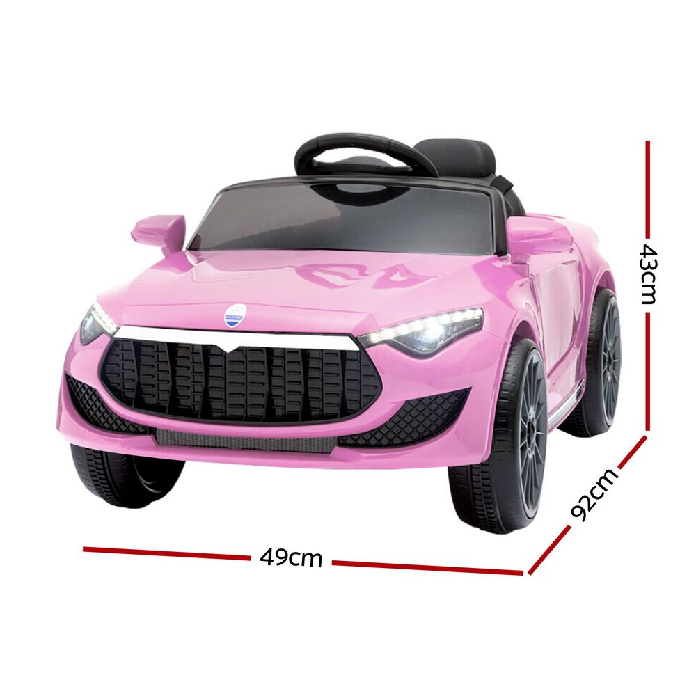 Pink kids ride-on sports coupe