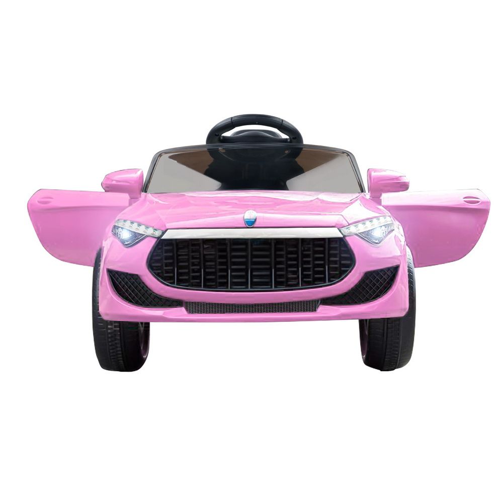 Pink kids ride-on sports coupe