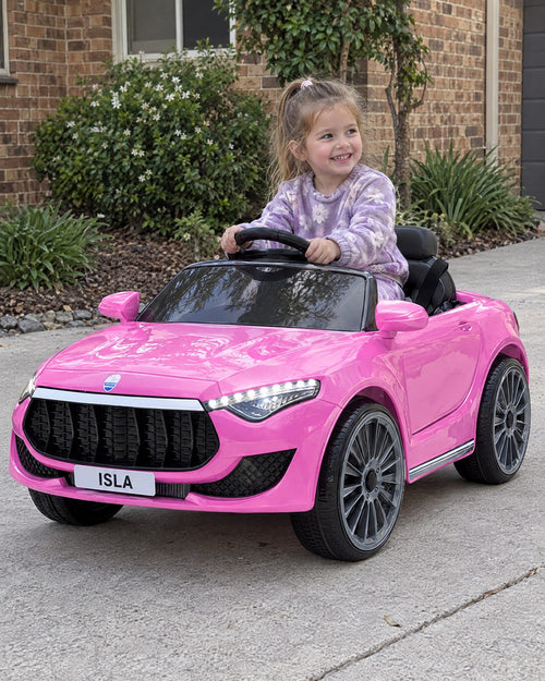 Personalised Pink Sports Coupe Ride-On