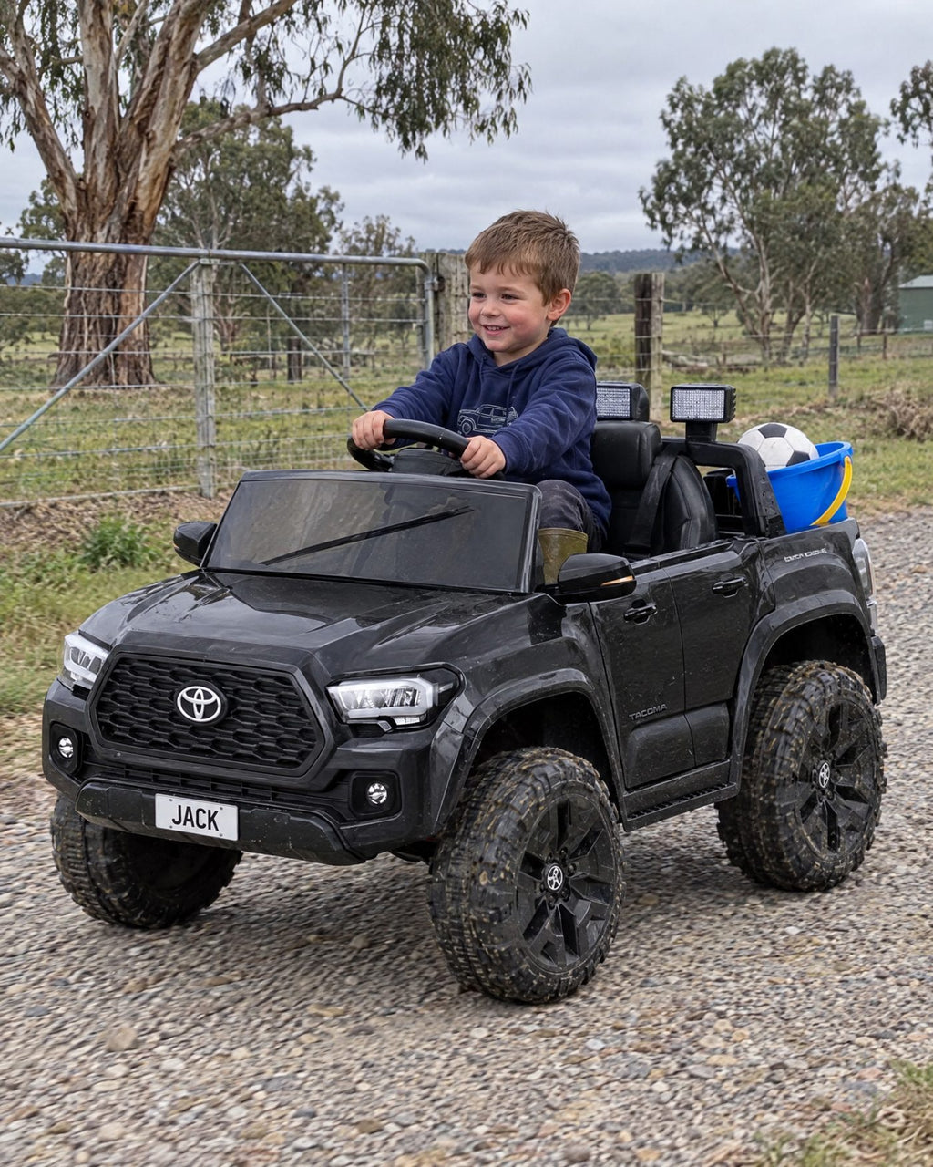 Personalised Toyota Tacoma Ute Ride-On – Black