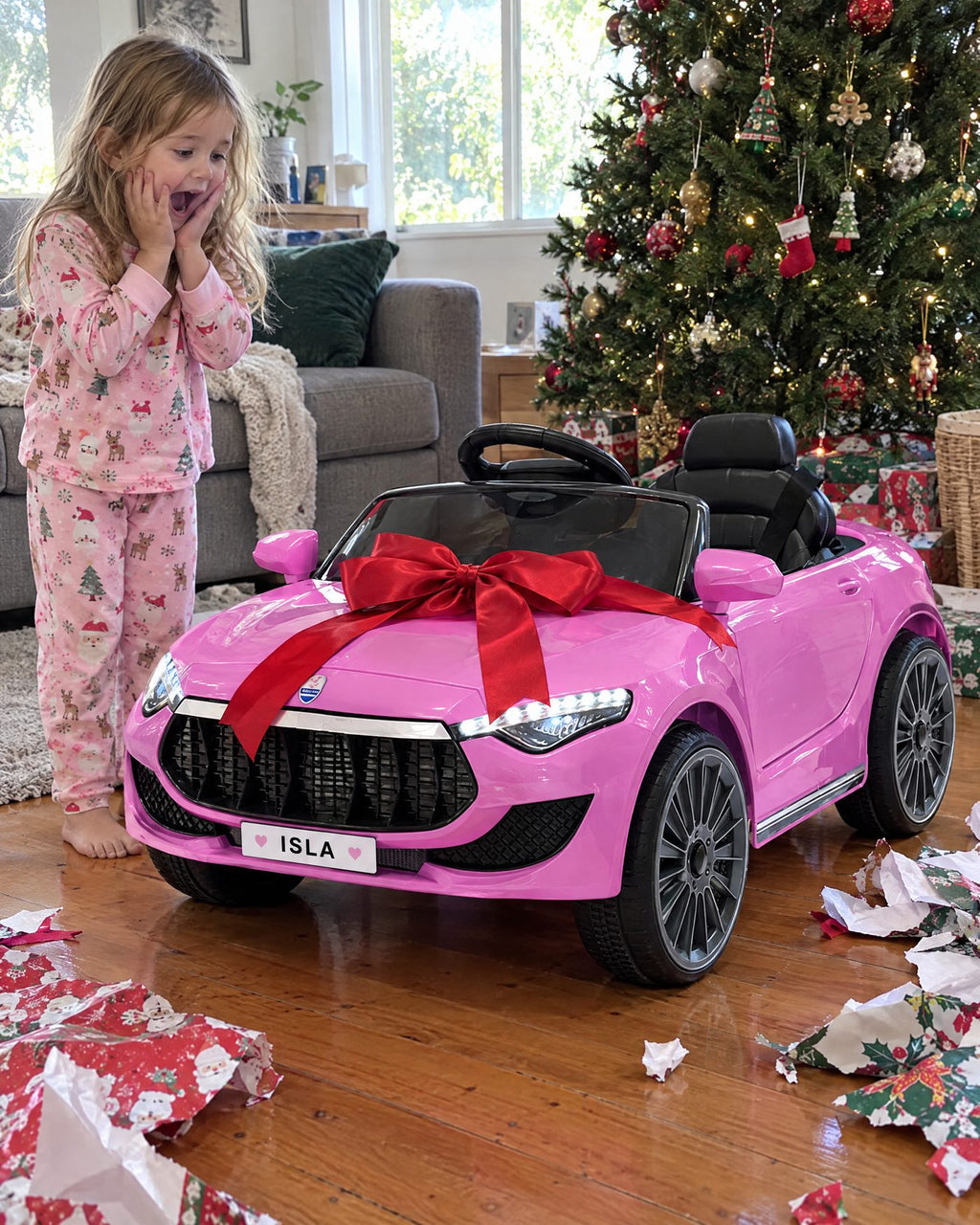 Personalised Pink Sports Coupe Ride-On